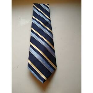 Privado 100% Silk Hand Made Neck Tie Blue Stripe 51093